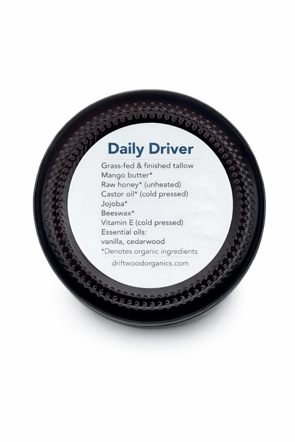 Daily Driver Vanilla Woods Ingredient label Daily Driver Vanilla Woods Ingredient label