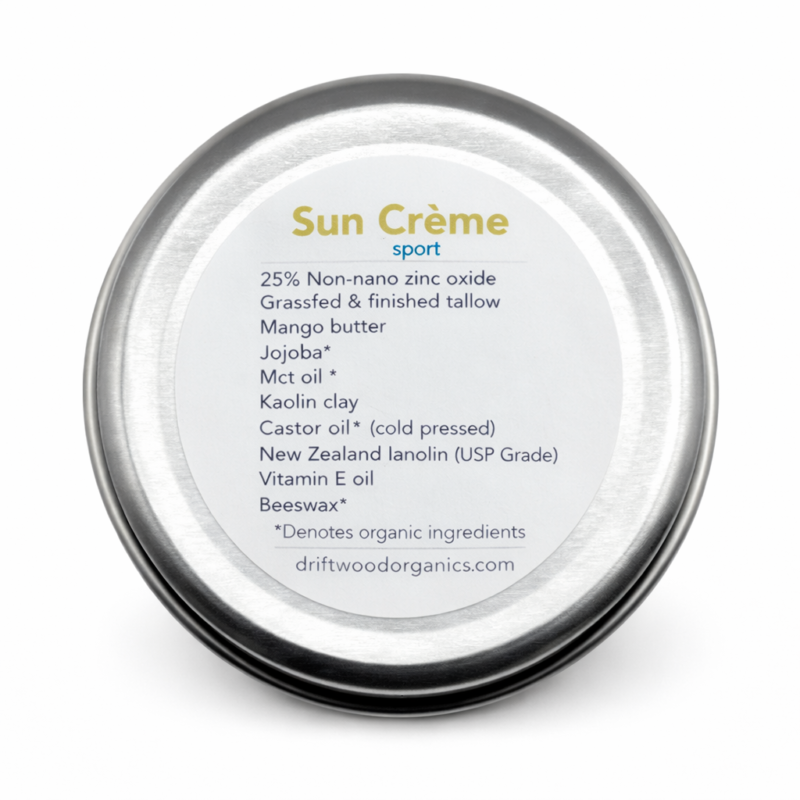 Sun_Creme_Sport_Product shot rear Sun Creme Sport Ingredients